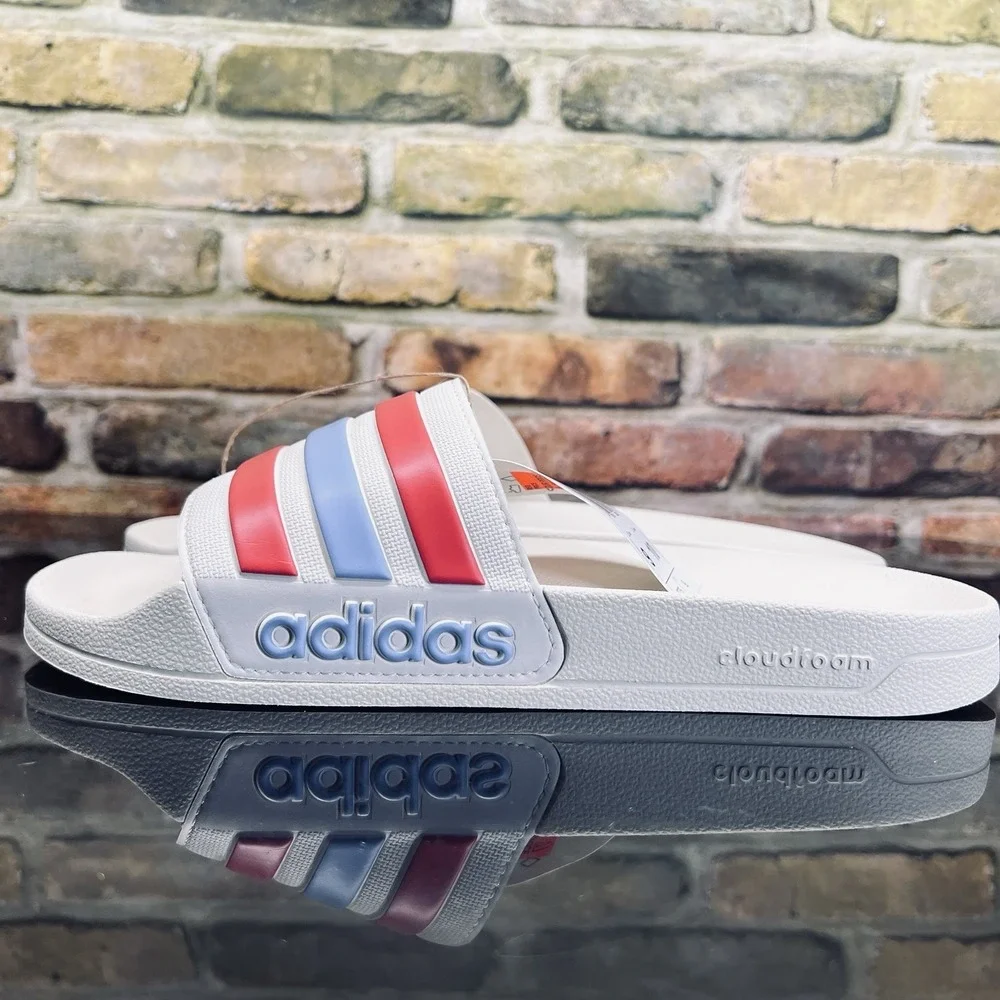 Unisex Size Mens 10 adidas Adilette Shower Slide Sandals Beige Cream Red Blue